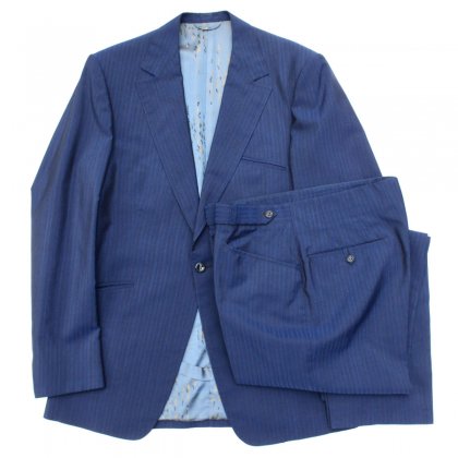 古着 通販　ヴィンテージ コンテンポラリー スーツ セットアップ【ARTURO】【1950's-】ブルー ストライプ