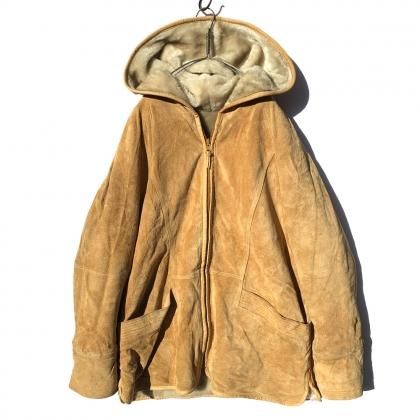  Ρơ եե/ С֥ աǥ1980'sVintage Reversible Hoodie Fake Fur / Suede