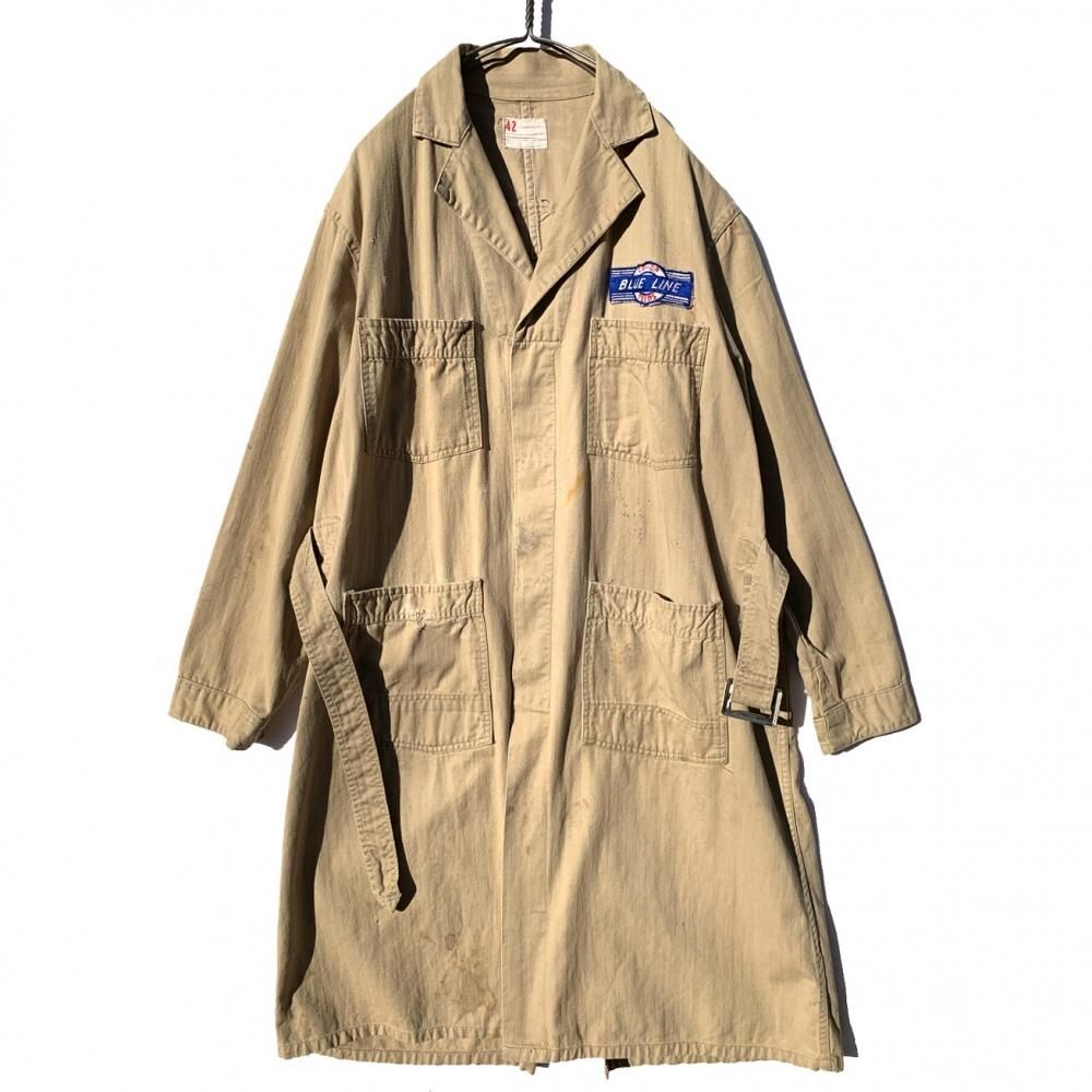 柔らかい 50s White HBT Work Coat 50年代 アメリカ ワークコート