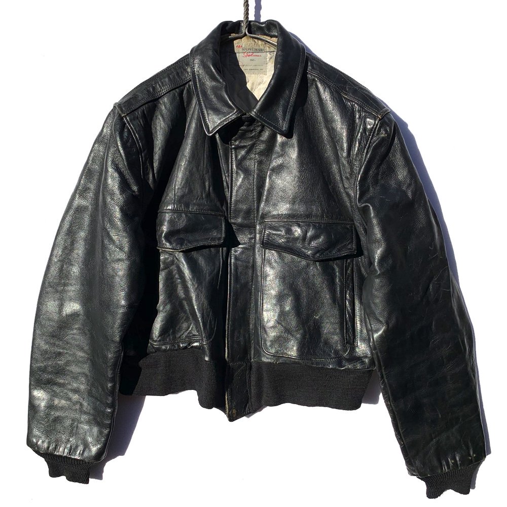 ヴィンテージ A-2 タイプ フライトジャケット レザージャケット【RALPH EDWARDS SPORTSWEAR】【1960s】Vintage  A-2 Leather Jacket