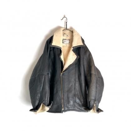  Ρơ ץ 㥱åȡ1980'sVintage Big Silhouette Sheep Skin Jacket