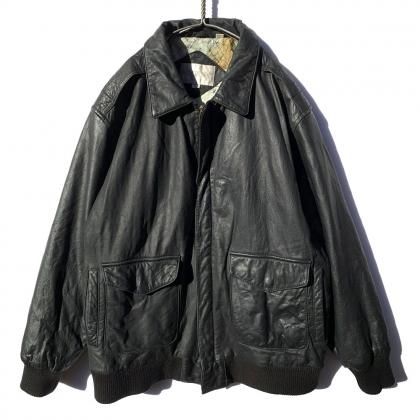  Ρơ 쥶 㥱åȡ1980's~ۡA-2Vintage Leather Zip Up Jacket 