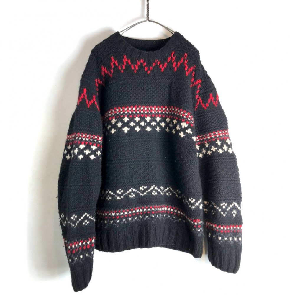 ヴィンテージ ハンドニット スキーセーター【1970's-】Hand Knitting Vintage Ski Sweater | 古着 通販