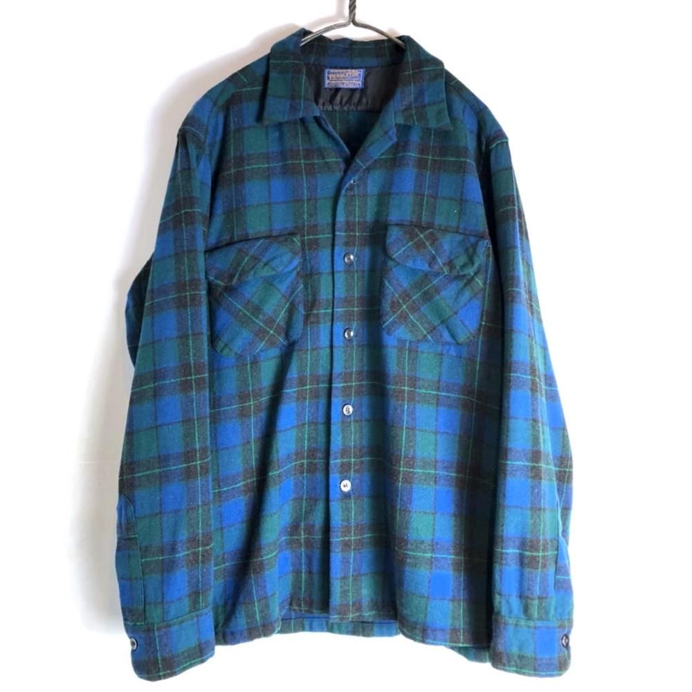 PENDLETON - 50年代 ヴィンテージ ペンドルトン 半袖ウール BDシャツ