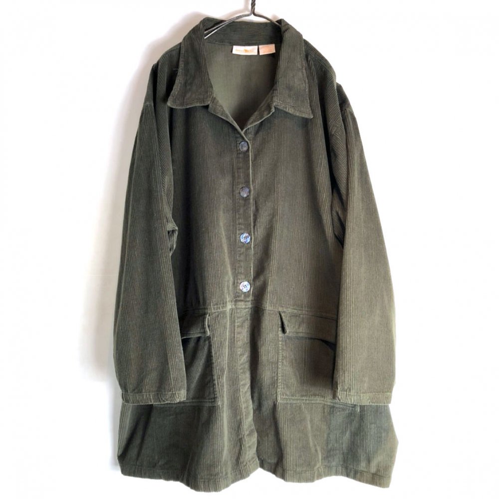 ヴィンテージ ビッグシルエット コーデュロイ カバーオール ジャケット【Hunters Run】【1980's】Vintage Big Size  Corduroy Coverall Jacket