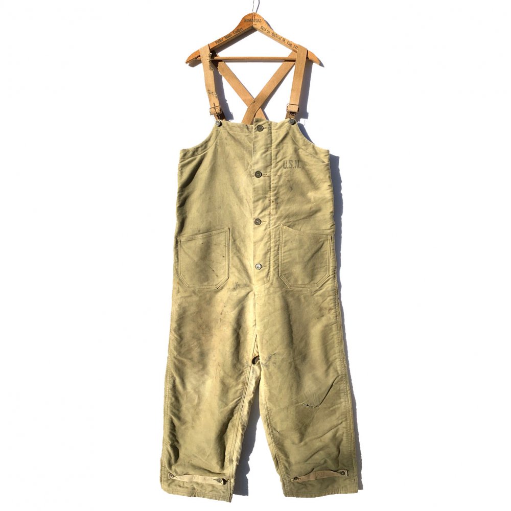 N-1 デッキパンツ【U.S. NAVY】ミリタリー オーバーオール【1940's~】Vintage Deck Pants
