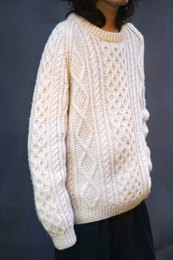 ヴィンテージ ハンドメイド アランニット フィッシャーマン【crana nanoknits】【1970's】Vintage Fisherman  Sweater