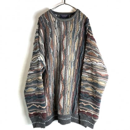  Ρơ COOGI ѥ 롼ͥåӡ ˥åȡ1990'sۡUnknown Brand Vintage Crazy Knitting Crewneck Sweater