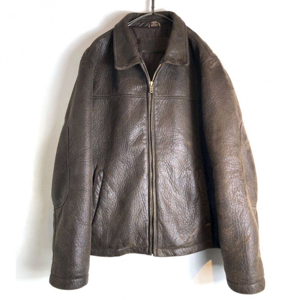 ヴィンテージ ビッグシルエット フェイクレザー ジャケット【Columbia】Vintage Big Silhouette Fake Leather  Jacket