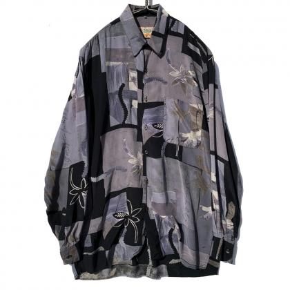  Ρơ 졼󥷥 1990'sVintage Flower Pattern Rayon Shirts