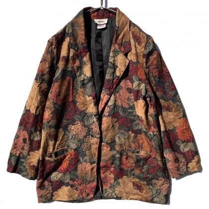 Ρơ եѥ 饤ȥ㥱åȡ1980's-Vintage Flower Pattern Light Jacket