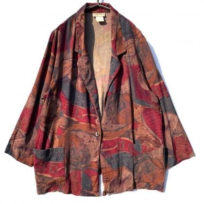  Ρơ 饤ȥ㥱å ȥץȡ1980's-Vintage Art Pattern Light Jacket