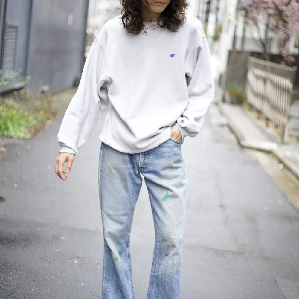 ChampionAging Damage Reverse Weave × Levis646 Flare Denim Pants |  コーディネート スタイリングブログ | RUMHOLE beruf - Online Store 公式通販サイト