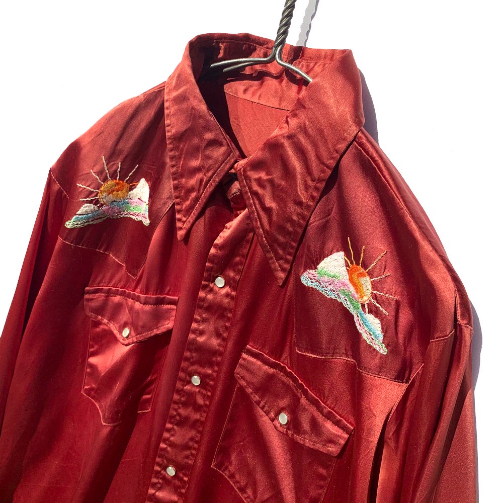 ヴィンテージ レーヨンサテン ウエスタンシャツ【1970's】Vintage Rayon Satin Western Shirt