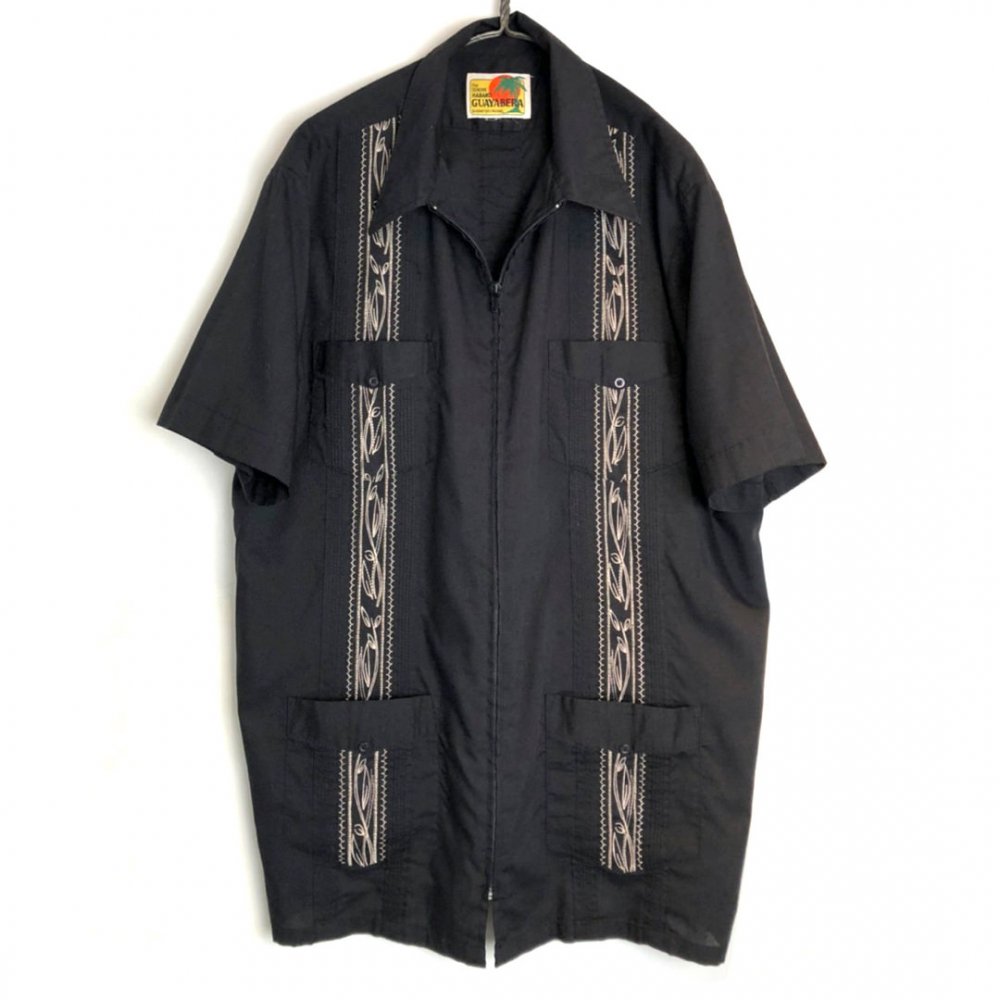 ヴィンテージ S/S キューバシャツ【1980's-】【GUAYABERA】Vintage Short Sleeve Cuba Shirt