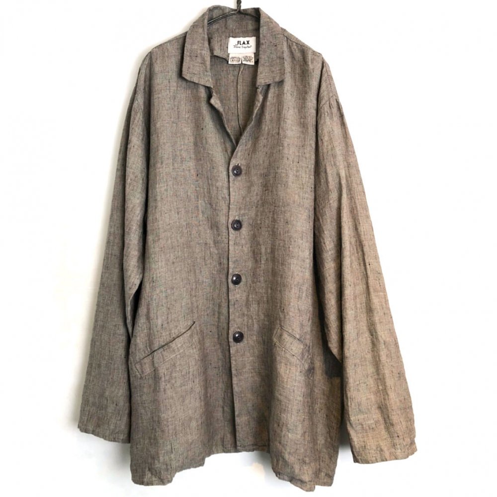 ヴィンテージ リネンジャケット【1980's-】【FLAX】Vintage All Linen Jacket