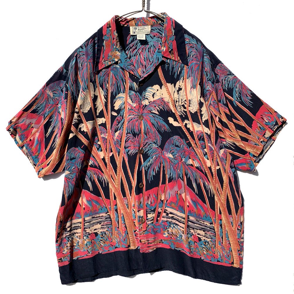 アバンティ【AVANTI】ヴィンテージ シルク アロハシャツ【Authentic Hawaii】Vintage Silk Hawaiian Shirt