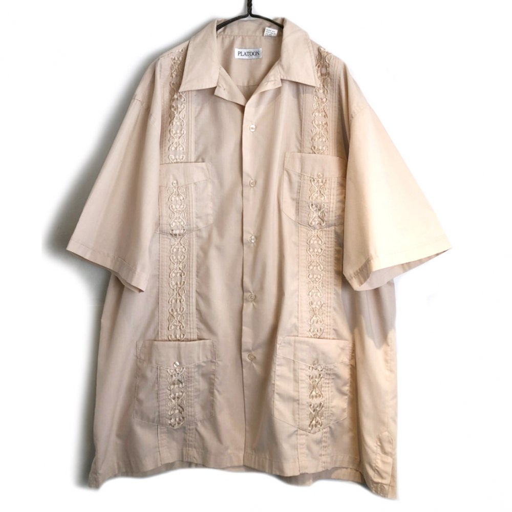 ヴィンテージ キューバシャツ【1980's】【PLATOON】Vintage Big Silhouette Cuba Shirt
