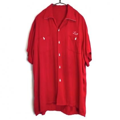  Ρơ 졼 ܡ󥰥ġ1960'sVintage Rayon Bowling Shirt