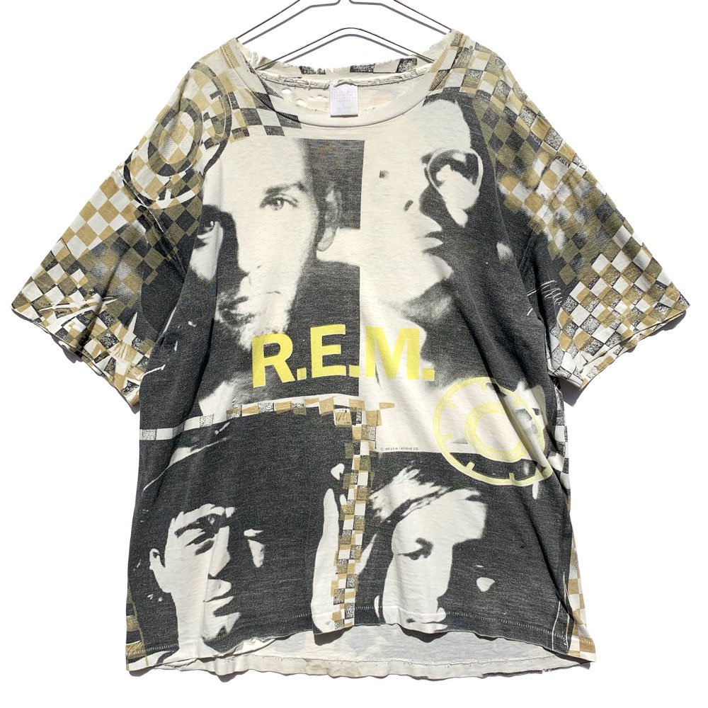 XL 1991 R.E.M feat Krs Oneヴィンテージ Tシャツ 総柄