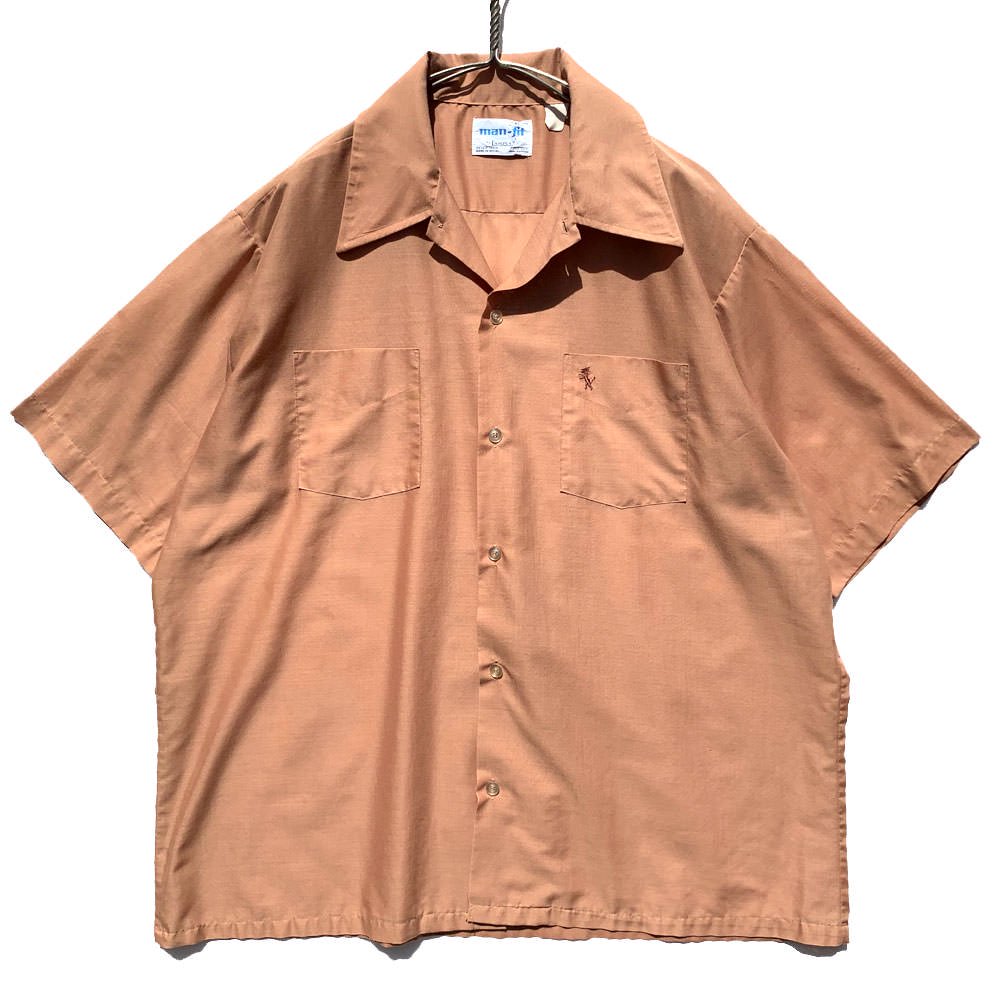 キャンパス【man-fit by CAMPUS】ヴィンテージ S/S オープンカラーシャツ【1970's】Vintage Open Collar  Shirts