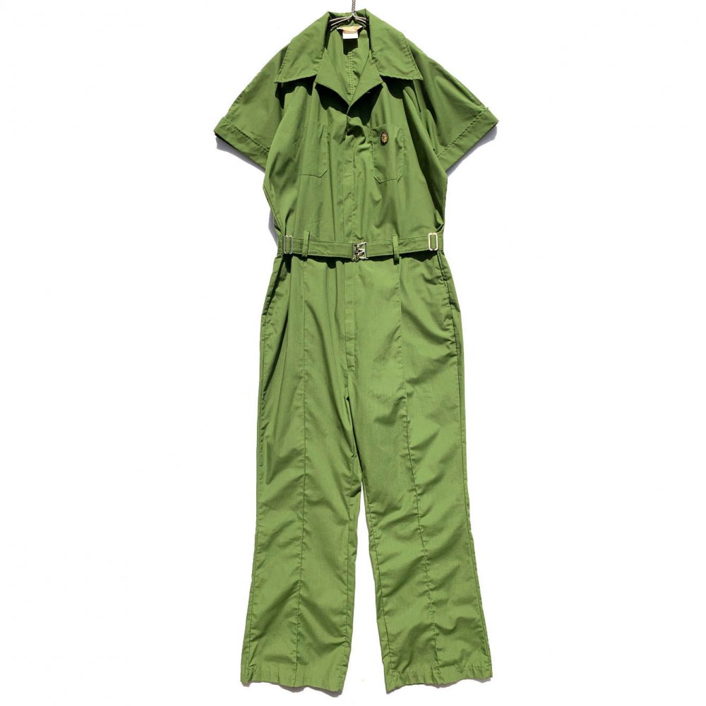 ヴィンテージ S/S オールインワン ジャンプスーツ【1970's】【Walls Industries Inc】Vintage Short  Sleeve Jumpsuits