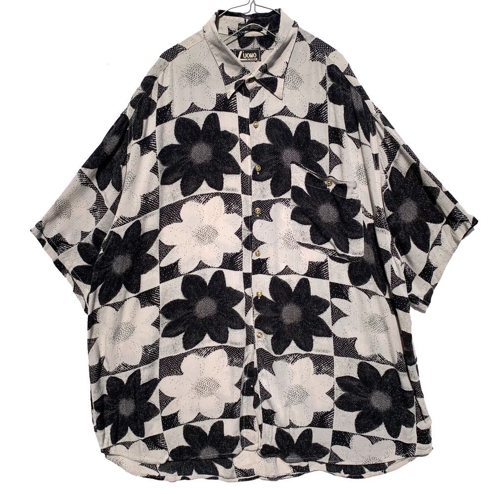 ヴィンテージ S/S フラワーパターン レーヨンシャツ【1990's】【LUOMO】Vintage Rayon Shirt