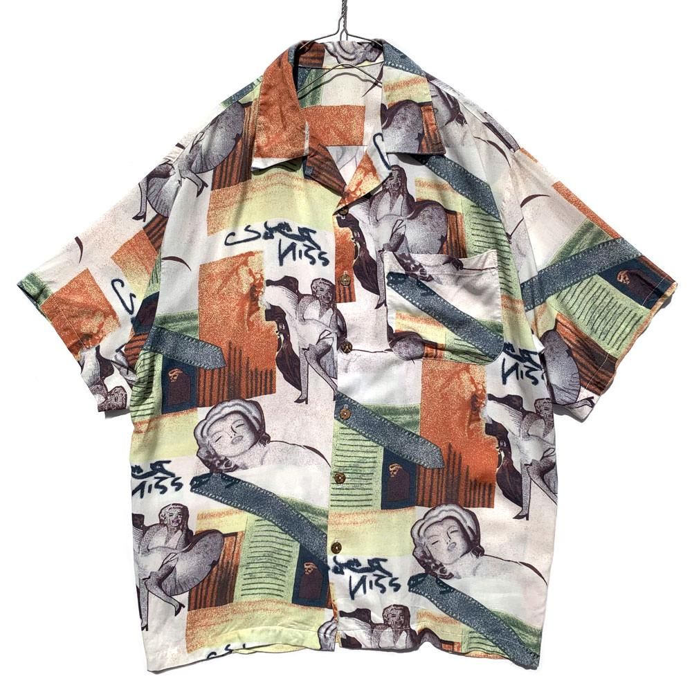 マリリンモンロー【Marilyn Monroe】ヴィンテージ アロハシャツ【1990's】Vintage Hawaiian Shirt