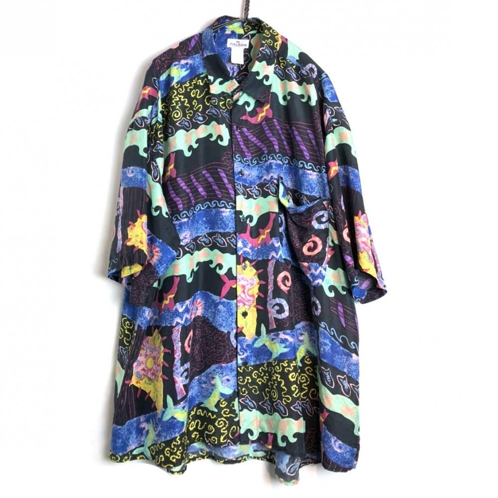 00's Hagger S/S オープンカラー シルクシャツmtp03171801006285