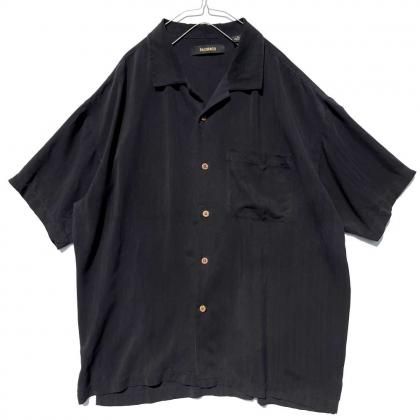  Ρơ  ӥå륨å S/S ץ󥫥顼 륯ġ1990s-ۡBACHRACHVintage Big Silhouette Silk Shirt