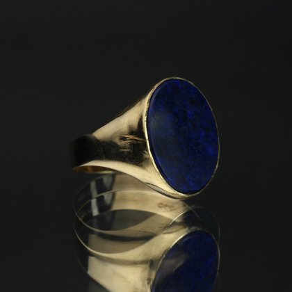  Ρơ ͥå 󥰡Made in ENGLANDۡ750 18ct Gold  Lapis Lazuli Round Top