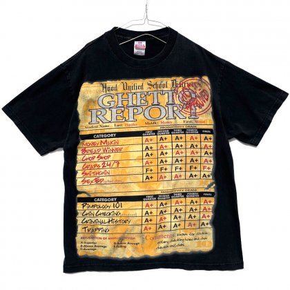  ΡGHETTO REPORTۥơ ץ Tġ2000'sVintage Print T-Shirt