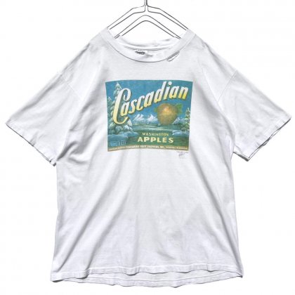  ΡCascadian Fruit Shippersۥơ ȹץ Tġ1989'sVintage Company Logo Print T-Shirt