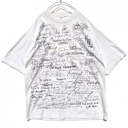  Ρ̹ݱǲסFestival du Film CANNESۥơ եƥХ Tġ1990's-Vintage Signatures T-Shirt