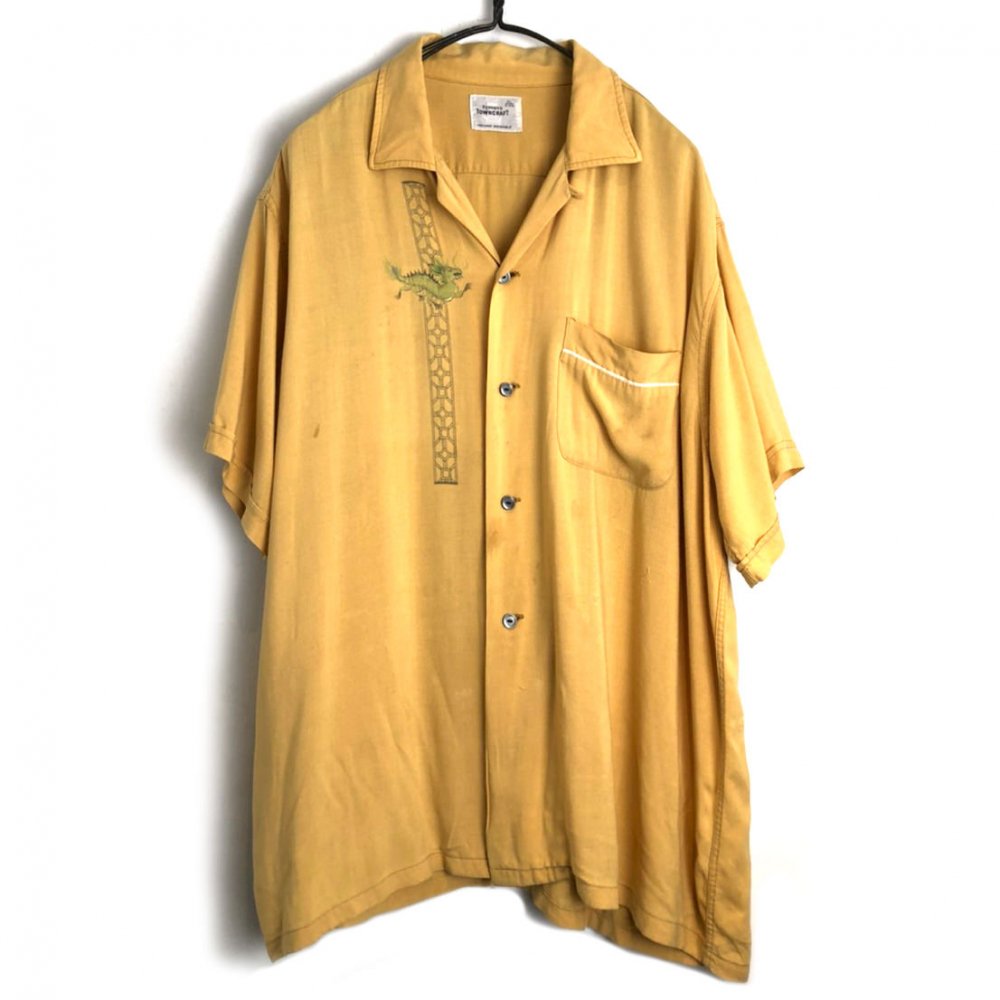 タウンクラフト【TOWNCRAFT】ヴィンテージ S/S レーヨン オープンカラーシャツ【1960s-】Vintage Open Collar  Rayon Shirts