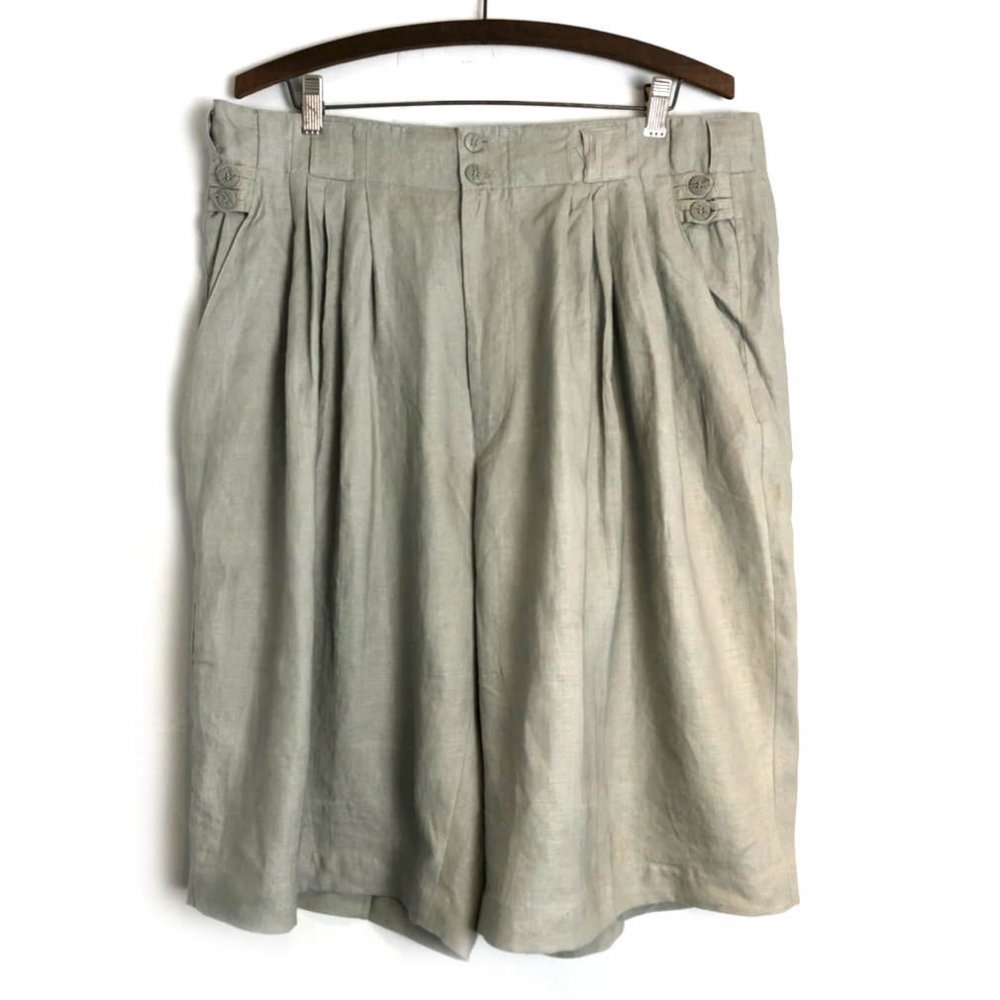グーチ【GOOUCH】ヴィンテージ 5タック リネンショーツ【1990's】Vintage 5tuck Linen Shorts
