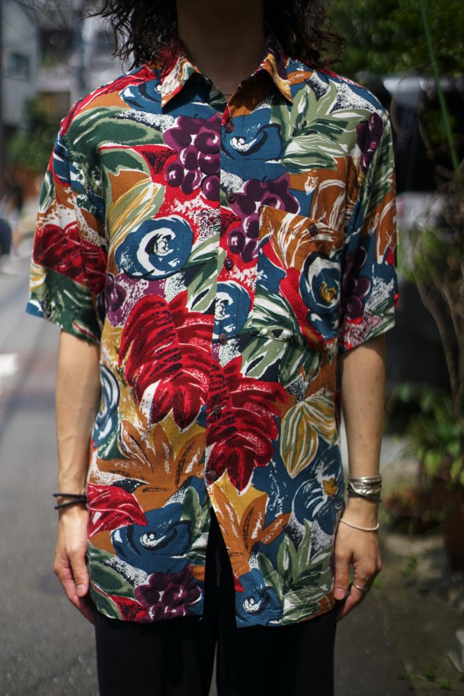 ピエール・カルダン【pierre cardin】ヴィンテージ レーヨン アロハシャツ【1990's】Vintage Rayon Hawaiian  Shirt