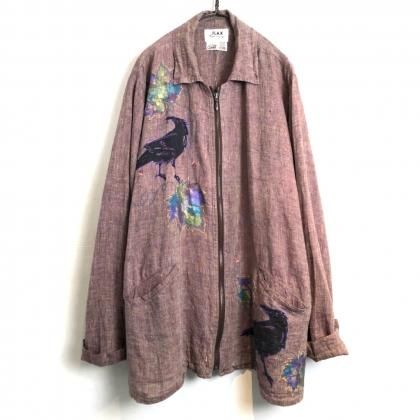  ΡFLAXۥơ ͥ 饤ȥ㥱åȡ1990s-Vintage All Linen Light Jacket