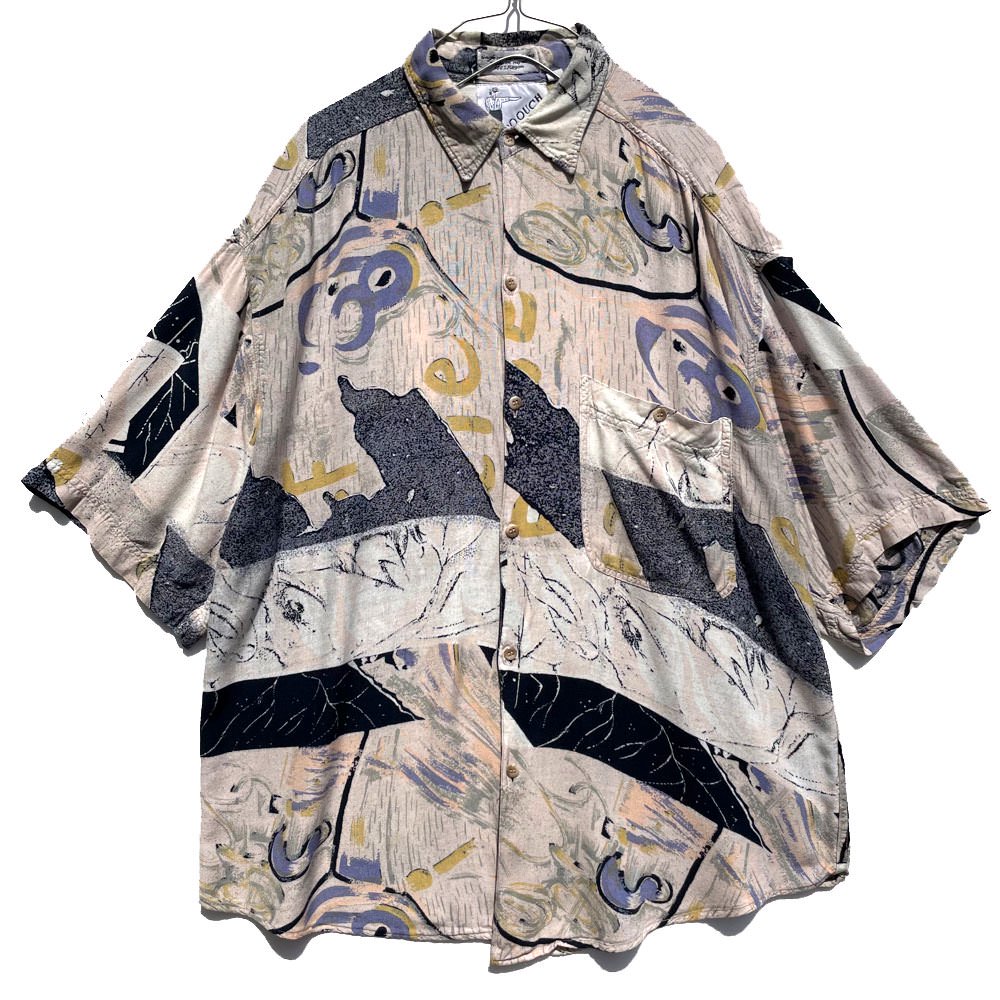 グーチ【GOOUCH】ヴィンテージ アートプリント S/S レーヨンシャツ【1990's】Vintage Rayon Shirt