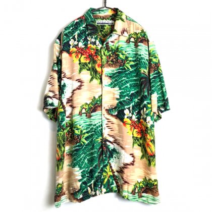  ΡPRESENCEۥơ 졼 ϥġ1990's-Vintage Rayon Hawaiian Shirt
