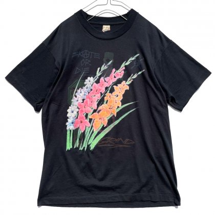 古着 通販　【SKATE OR DIE】ヴィンテージ フラワープリント Tシャツ【1980's-】Vintage Print T-Shirt