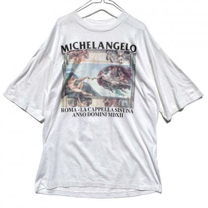  Ρߥ󥸥Michelangeloۥơ ȥץ T 1990's-Vintage Art Print T-Shirt