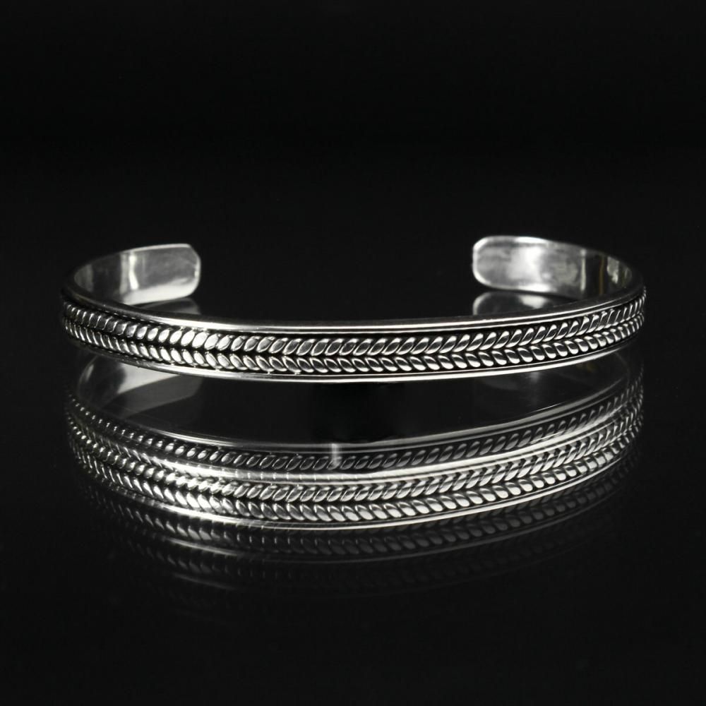 高評価アイテム ヴィンテージ シルバー バングル【MEXICO TAXCO STERLING】Twist アクセサリー