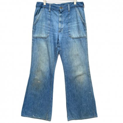  ΡLee 418-5049 Made In USAۥ٥ܥȥ ե쥢ǥ˥1970'sVintage Denim Pants