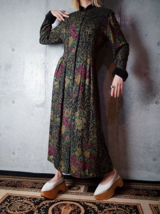  Ρơ ٥߲ 졼 ԡ Flower Arabesque Rayon Dress