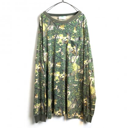  Ρơ L/S ե Tġ1990'sۡBUSHLANVintage Long Sleeve Camouflage Tee