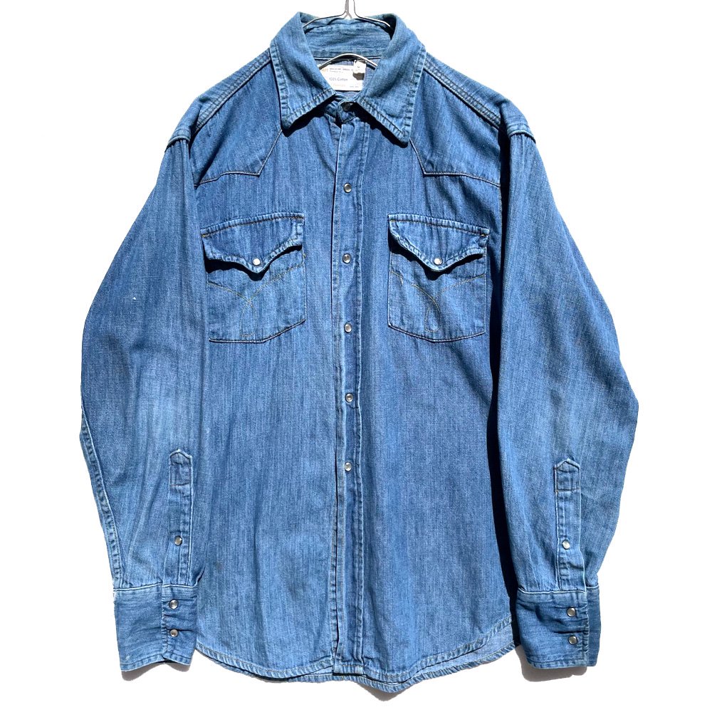 【JC Penney】ヴィンテージ デニム ウエスタンシャツ【1970's】Vintage Denim Shirt