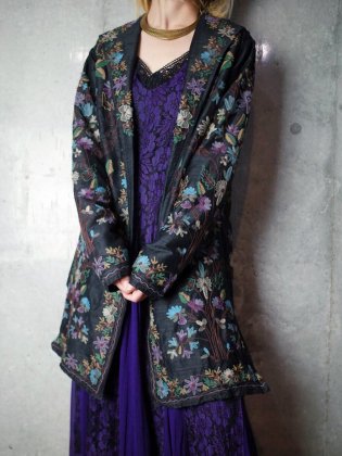  Ρơ 륯ɽ 󥰥㥱å Embroidery Silk Long Jacket