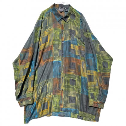  Ρơ ӥå륨å 륯ġ1990'sۡDesign CrewVintage Silk Shirt