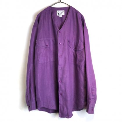  Ρǥåɥȥå GOOUCHۥơ 顼쥹 ͥ󥷥ġ1990'sDead Stock Collarless Shirt